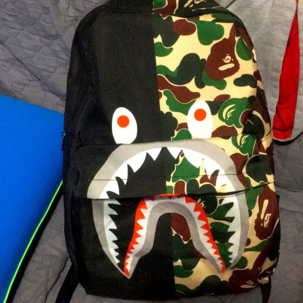 Bape camouflage backpack